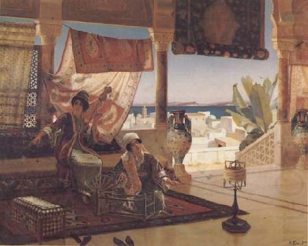 Femmes filant au Maroc (mk32), Rudolf Ernst